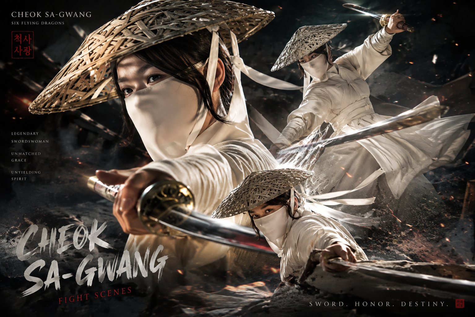 Cheok Sa Gwang in Six Flying Dragons Fight Scenes